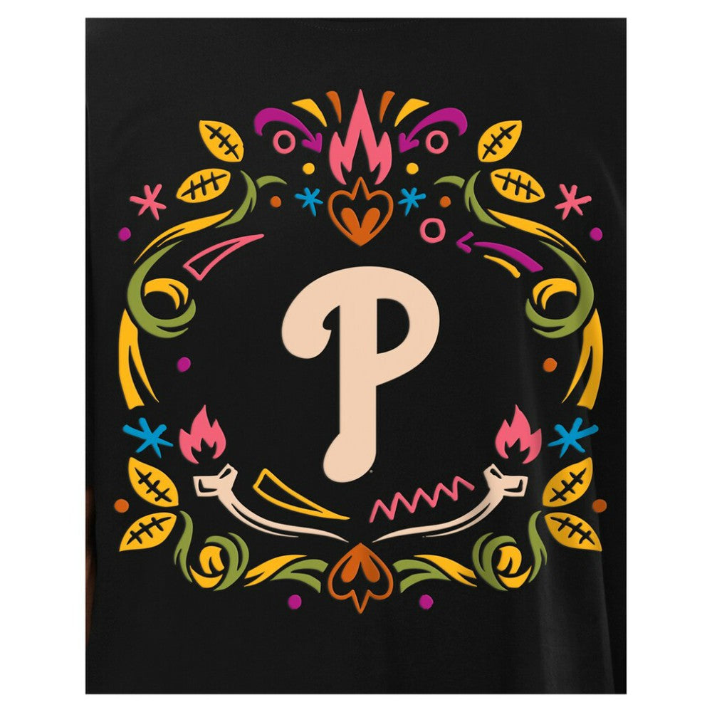 Philadelphia Phillies Día de los Muertos T-Shirt Black | New Era