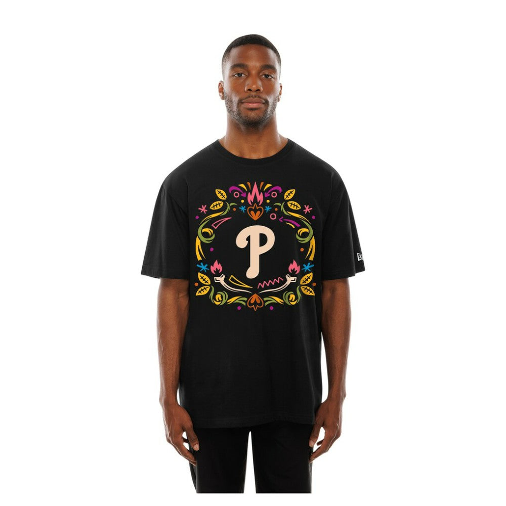 Philadelphia Phillies Día de los Muertos T-Shirt Black | New Era