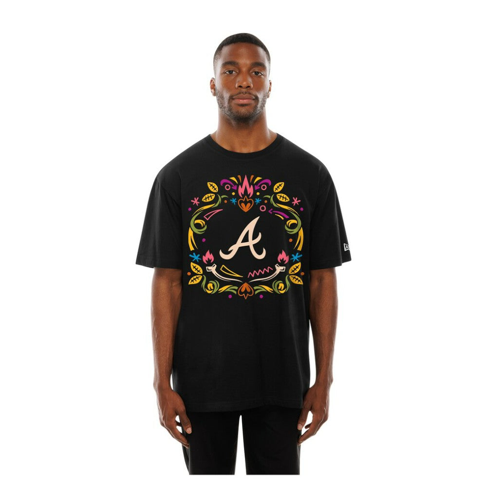 Atlanta Braves Día de los Muertos T-Shirt Black | New Era