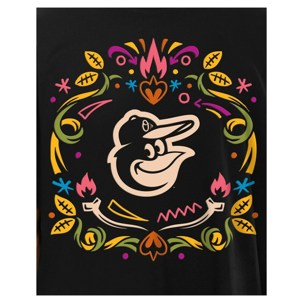 Baltimore Orioles Día de los Muertos T-Shirt Black | New Era