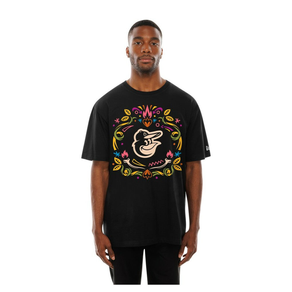 Baltimore Orioles Día de los Muertos T-Shirt Black | New Era