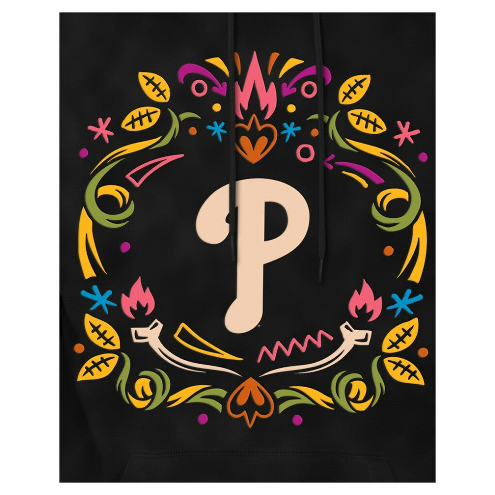Philadelphia Phillies Día de los Muertos Brushed Fleece Hoodie Black | New Era