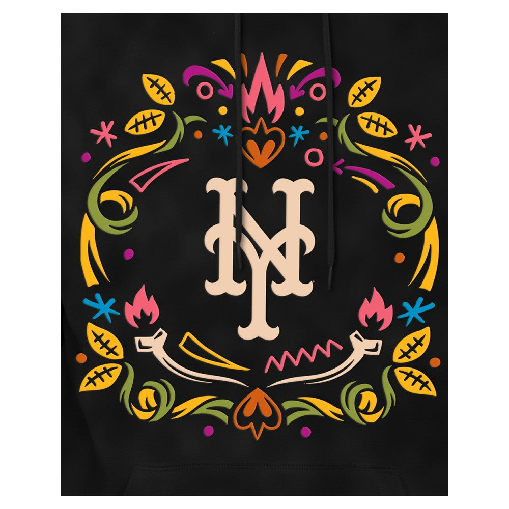New York Mets Día de los Muertos Brushed Fleece Hoodie Black | New Era