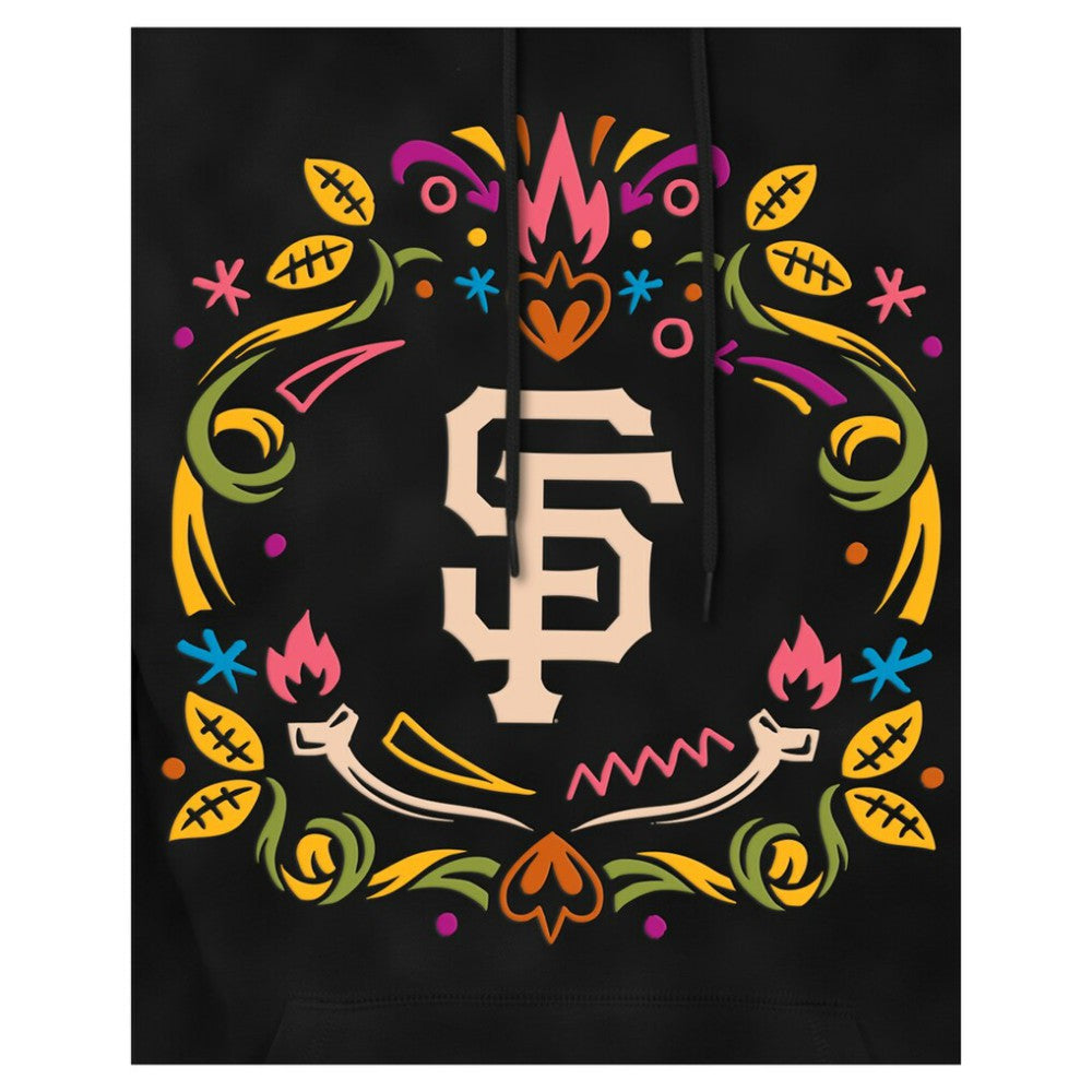 San Francisco Giants Día de los Muertos Brushed Fleece Hoodie Black | New Era