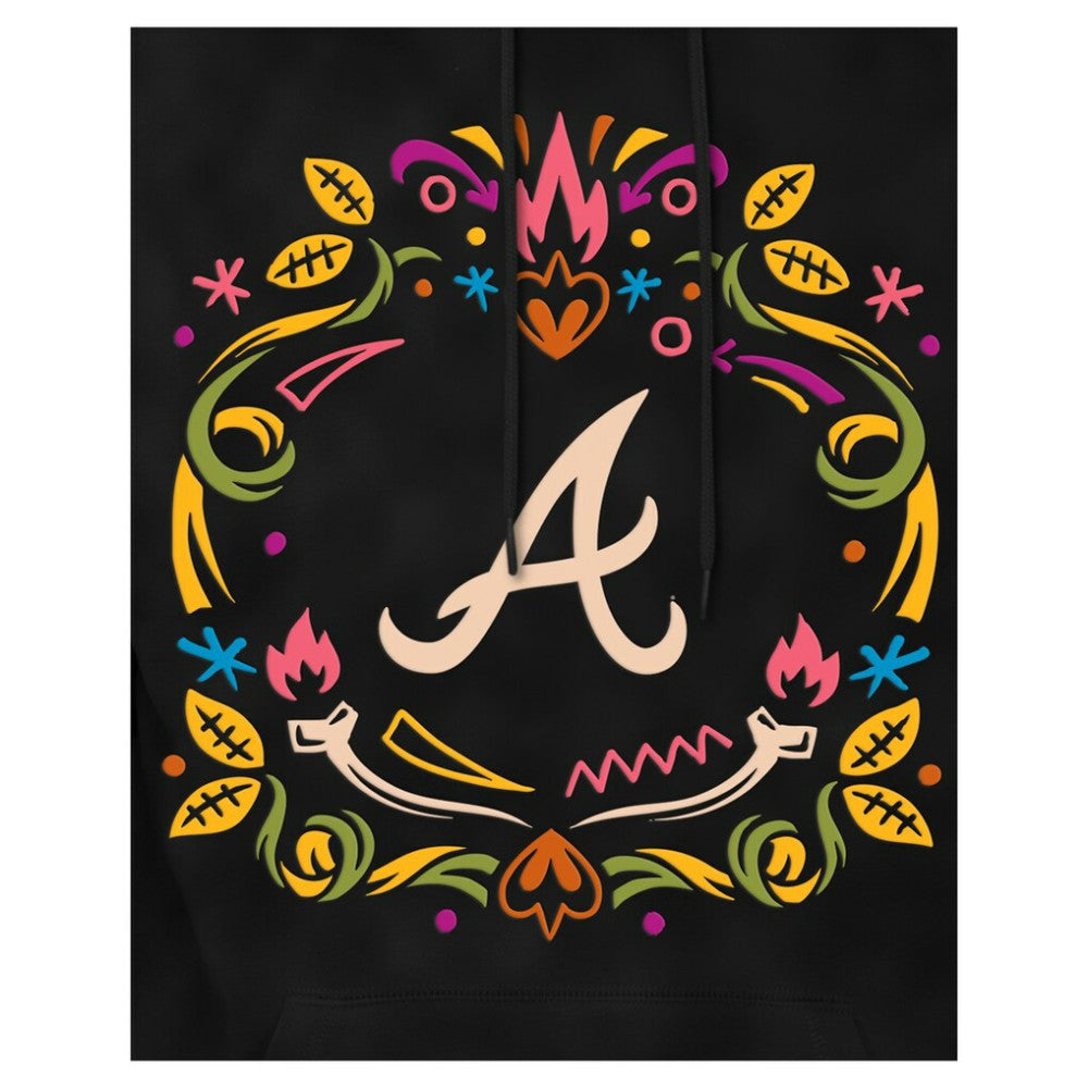 Atlanta Braves Día de los Muertos Brushed Fleece Hoodie Black | New Era