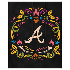 Atlanta Braves Día de los Muertos Brushed Fleece Hoodie Black | New Era