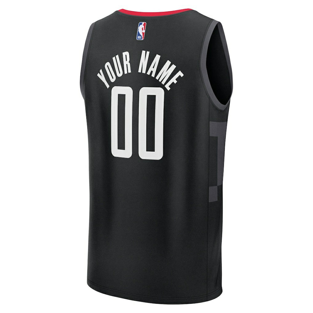 Houston Rockets Youth Fast Break Custom Jersey - Statement Edition - Black