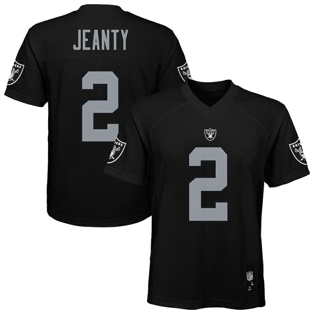 Ashton Jeanty Las Vegas Raiders Youth Replica Player Jersey - Black sale