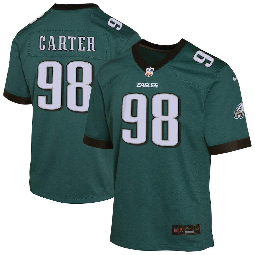 Jalen Carter Philadelphia Eagles Youth Game Player Jersey - Midnight Green