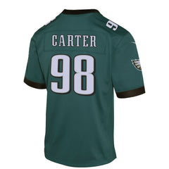 Jalen Carter Philadelphia Eagles Youth Game Player Jersey - Midnight Green