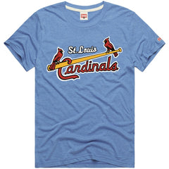 St. Louis Cardinals Homage Hyper Local Refresh Tri-Blend T-Shirt Light Blue