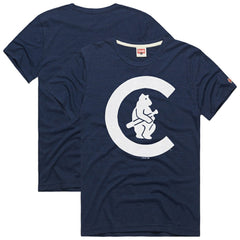 Chicago Cubs Homage Hyper Local Refresh Tri-Blend T-Shirt Navy