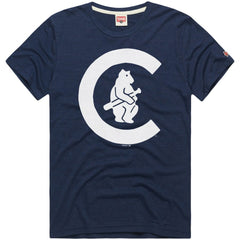 Chicago Cubs Homage Hyper Local Refresh Tri-Blend T-Shirt Navy
