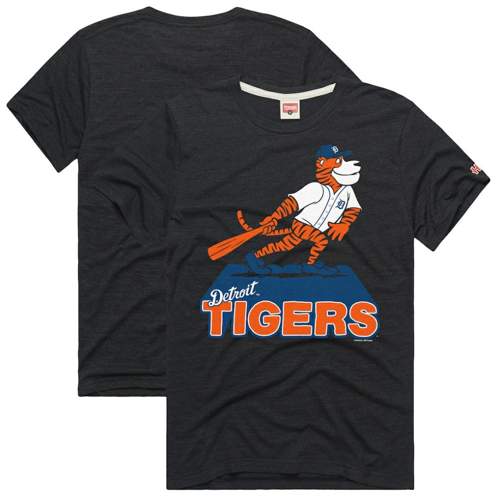 Detroit Tigers Homage Hyper Local Refresh Tri-Blend T-Shirt Charcoal