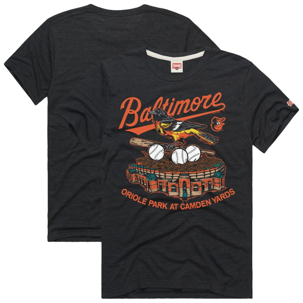 Baltimore Orioles Homage Hyper Local Refresh T-Shirt Charcoal