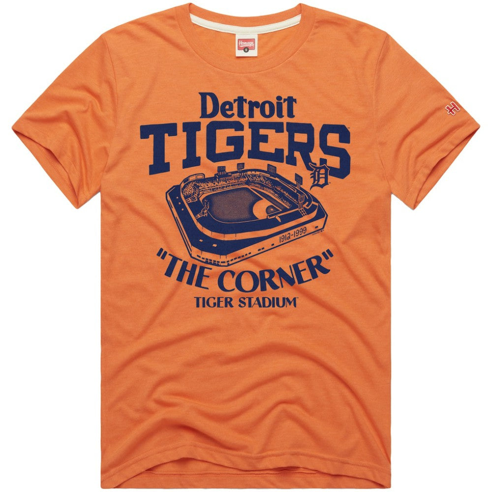 Detroit Tigers Homage Hyper Local Refresh Tri-Blend T-Shirt Orange