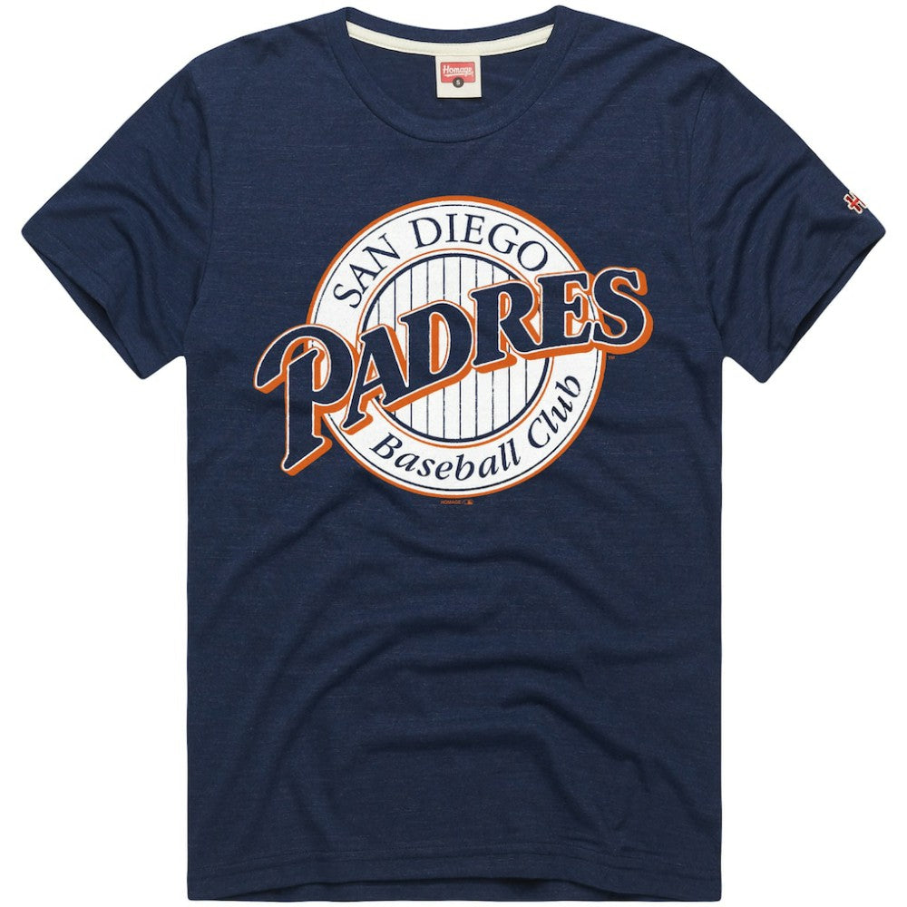 San Diego Padres Homage Hyper Local Refresh Tri-Blend T-Shirt Navy