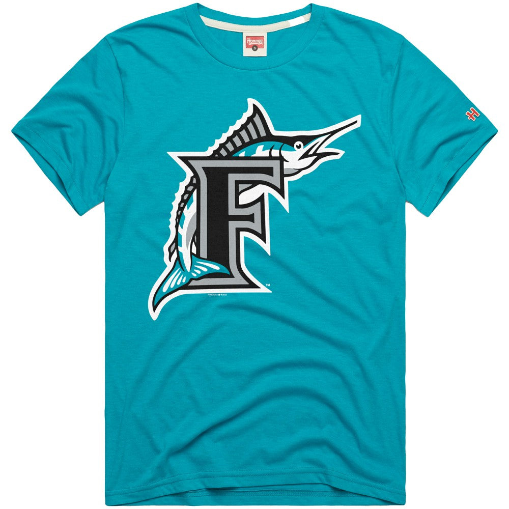 Miami Marlins Homage Hyper Local Refresh T-Shirt Teal