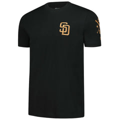 San Diego Padres Bronze Logo with Cross Bats Established T-Shirt Black | New Era