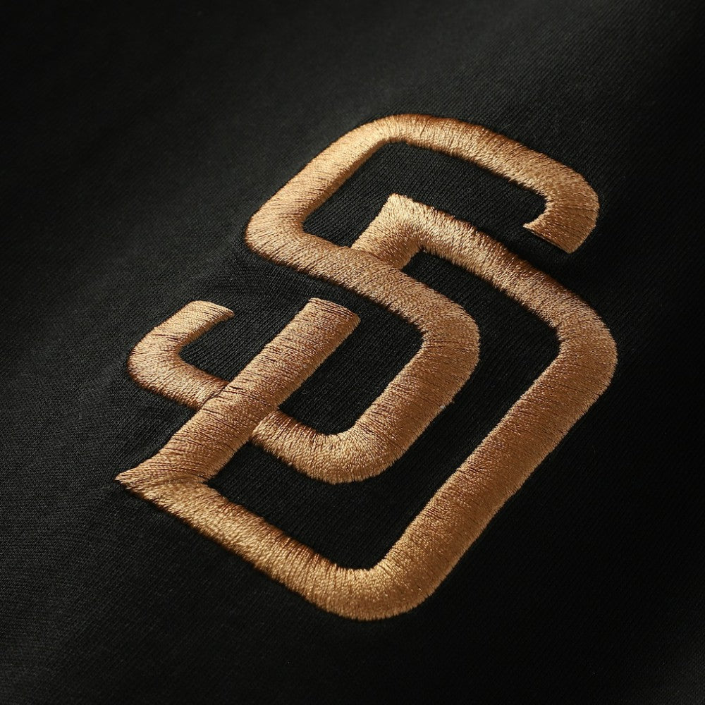 San Diego Padres Bronze Logo with Cross Bats Established T-Shirt Black | New Era