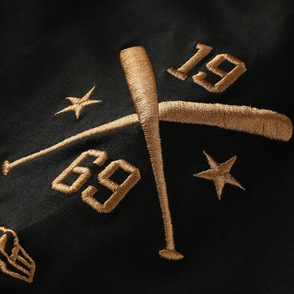 San Diego Padres Bronze Logo with Cross Bats Established T-Shirt Black | New Era