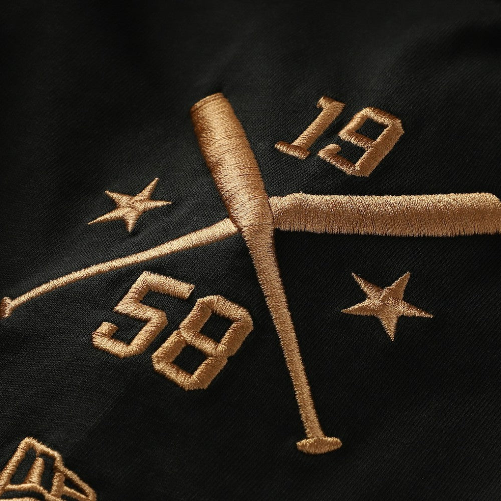 San Francisco Giants Bronze Logo with Cross Bats Established T-Shirt Black | New Era