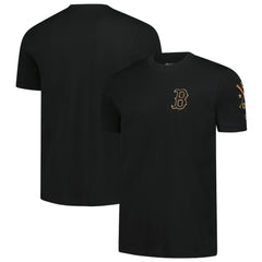 Boston Red Sox Bronze Logo with Cross Bats Established T-Shirt Black | New Era
