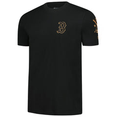 Boston Red Sox Bronze Logo with Cross Bats Established T-Shirt Black | New Era