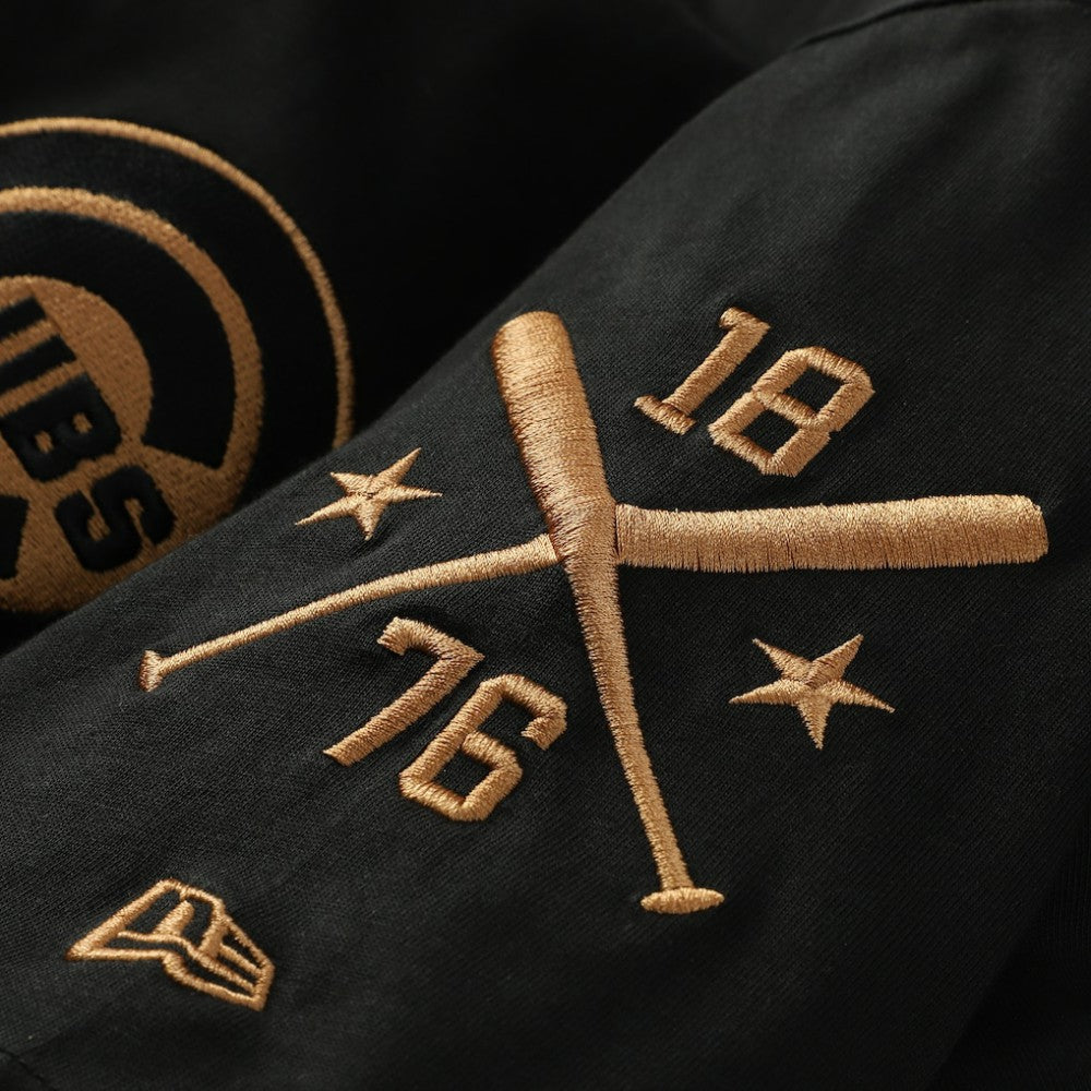 Chicago Cubs Bronze Logo with Cross Bats Established T-Shirt Black | New Era