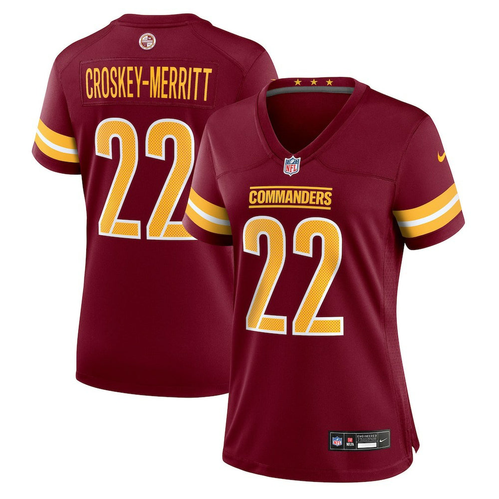 Jacory Croskey-Merritt Washington Commanders Women's Team Game Jersey - Burgundy