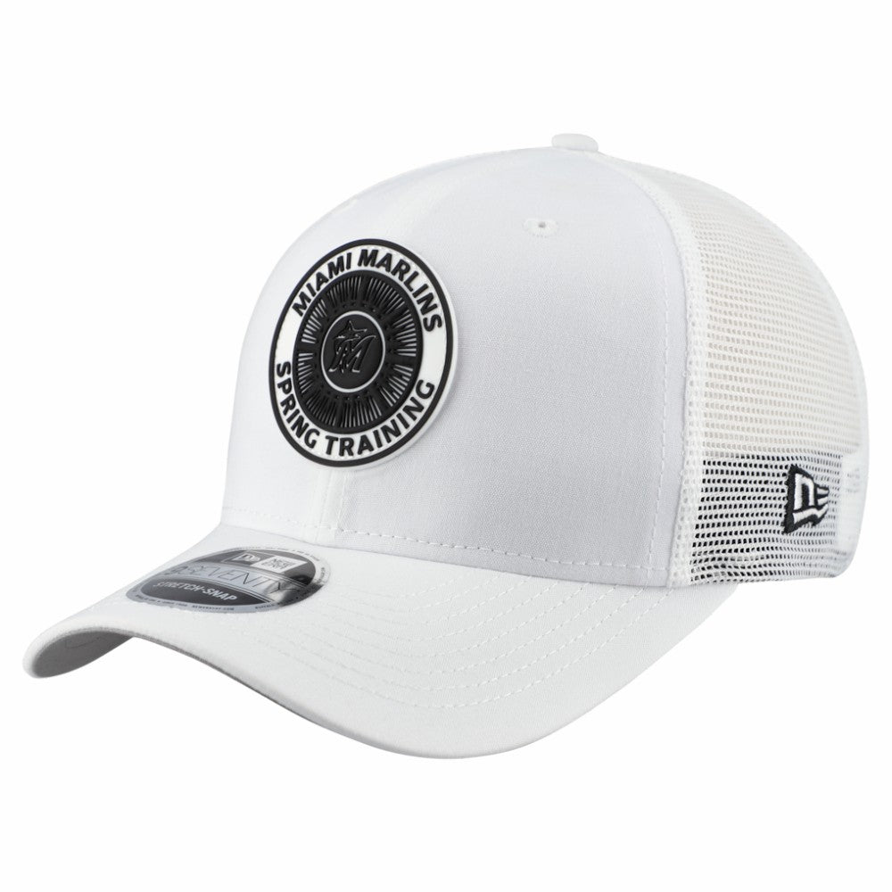 Miami Marlins 2026 Spring Training Fan Pack 9SEVENTY Adjustable Trucker Hat White | New Era