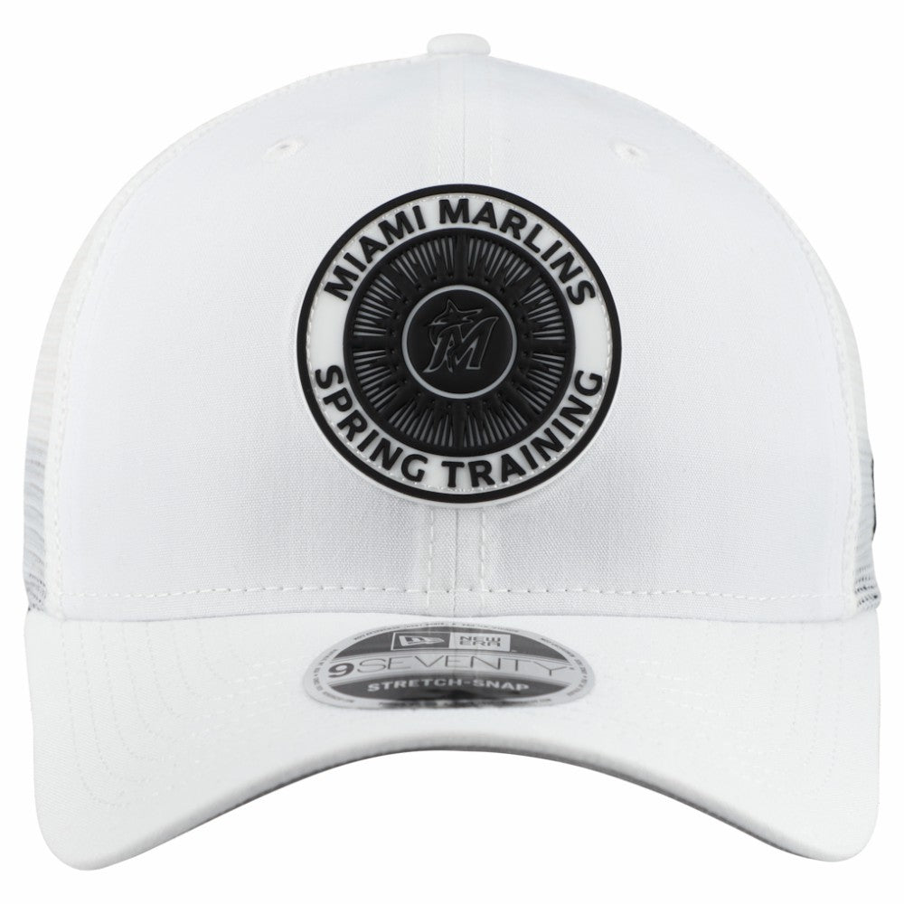 Miami Marlins 2026 Spring Training Fan Pack 9SEVENTY Adjustable Trucker Hat White | New Era
