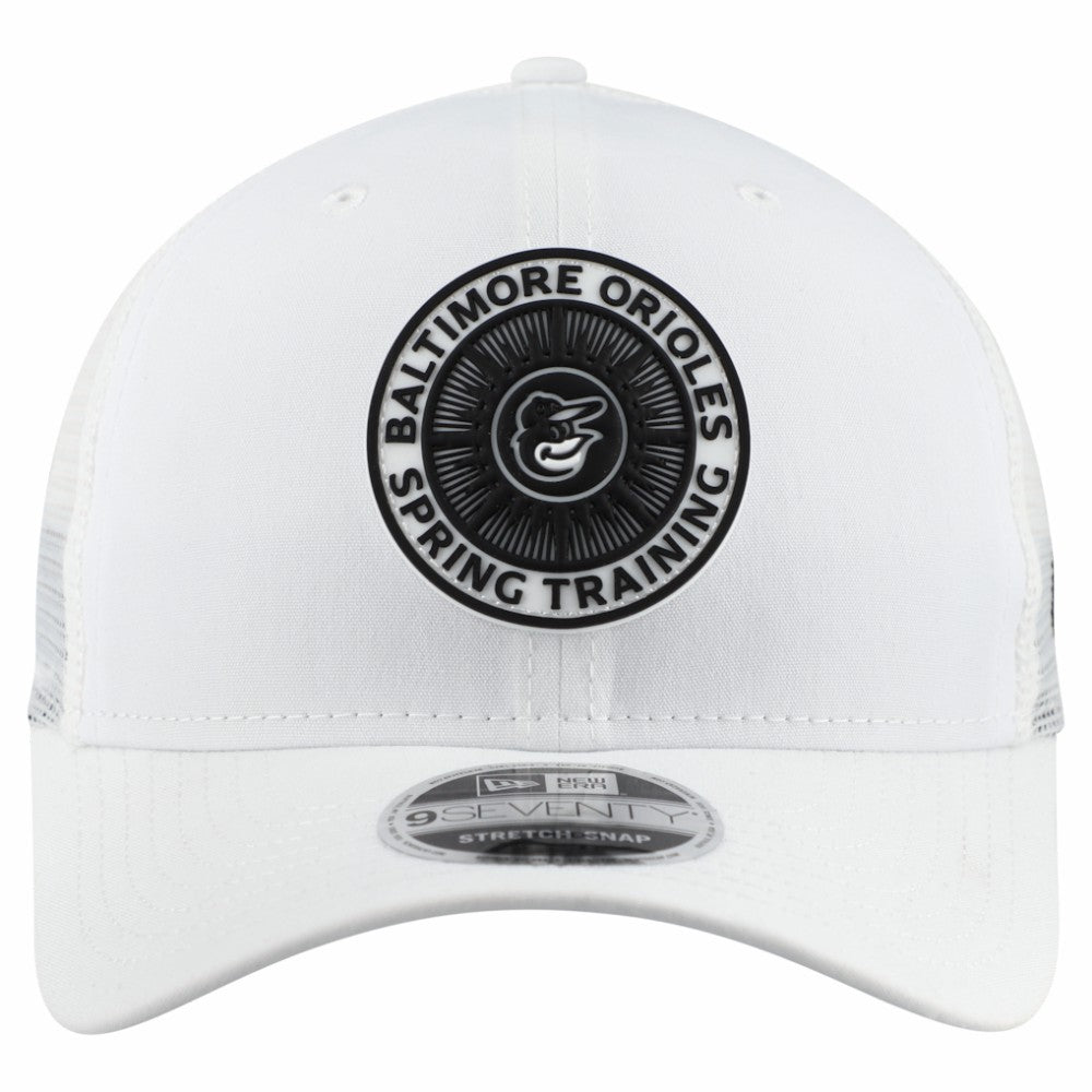 Baltimore Orioles 2026 Spring Training Fan Pack 9SEVENTY Adjustable Trucker Hat White | New Era