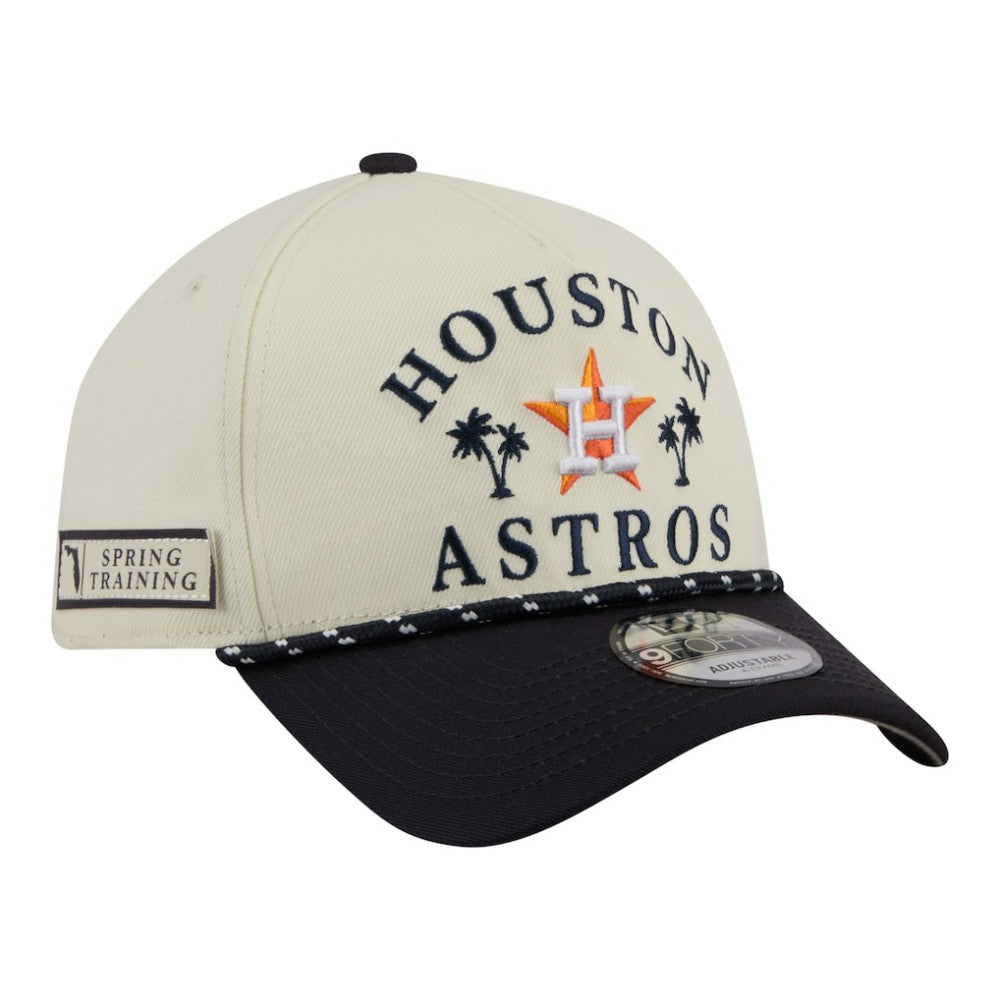 Houston Astros 2026 Spring Training Fan Pack Rope A-Frame 9FORTY Adjustable Hat Cream | New Era