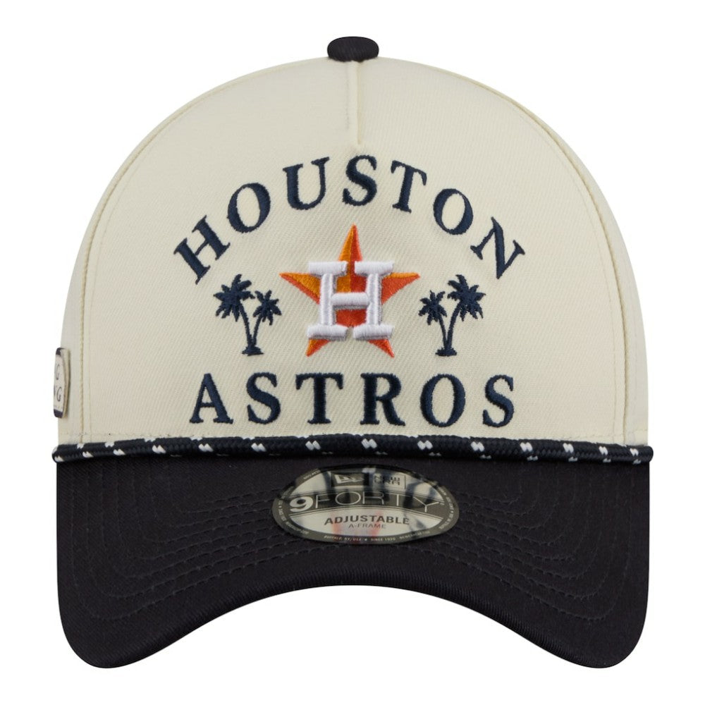 Houston Astros 2026 Spring Training Fan Pack Rope A-Frame 9FORTY Adjustable Hat Cream | New Era