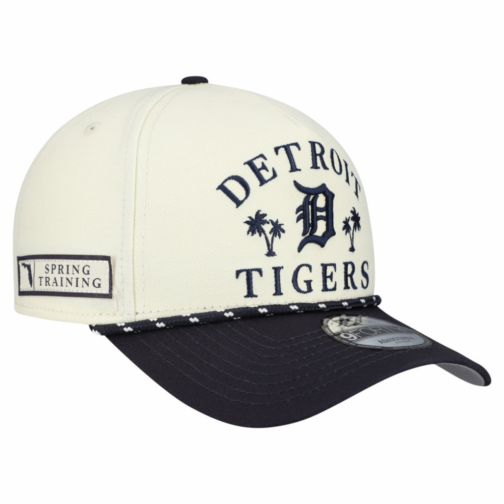 Detroit Tigers 2026 Spring Training Fan Pack Rope A-Frame 9FORTY Adjustable Hat Cream | New Era