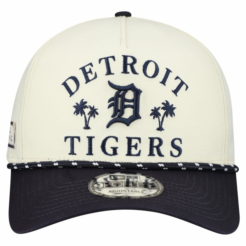Detroit Tigers 2026 Spring Training Fan Pack Rope A-Frame 9FORTY Adjustable Hat Cream | New Era