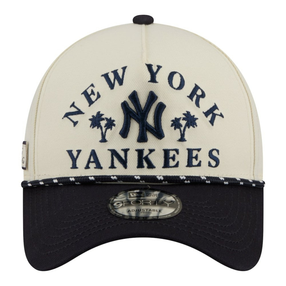 New York Yankees 2026 Spring Training Fan Pack Rope A-Frame 9FORTY Adjustable Hat Cream | New Era