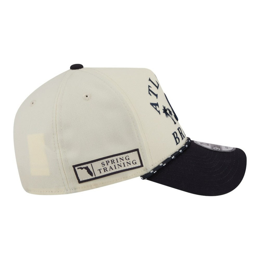 Atlanta Braves 2026 Spring Training Fan Pack Rope A-Frame 9FORTY Adjustable Hat Cream | New Era