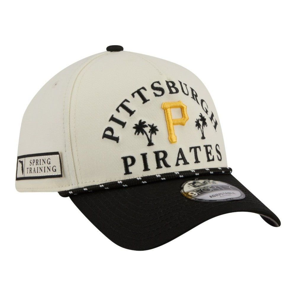 Pittsburgh Pirates 2026 Spring Training Fan Pack Rope A-Frame 9FORTY Adjustable Hat Cream | New Era
