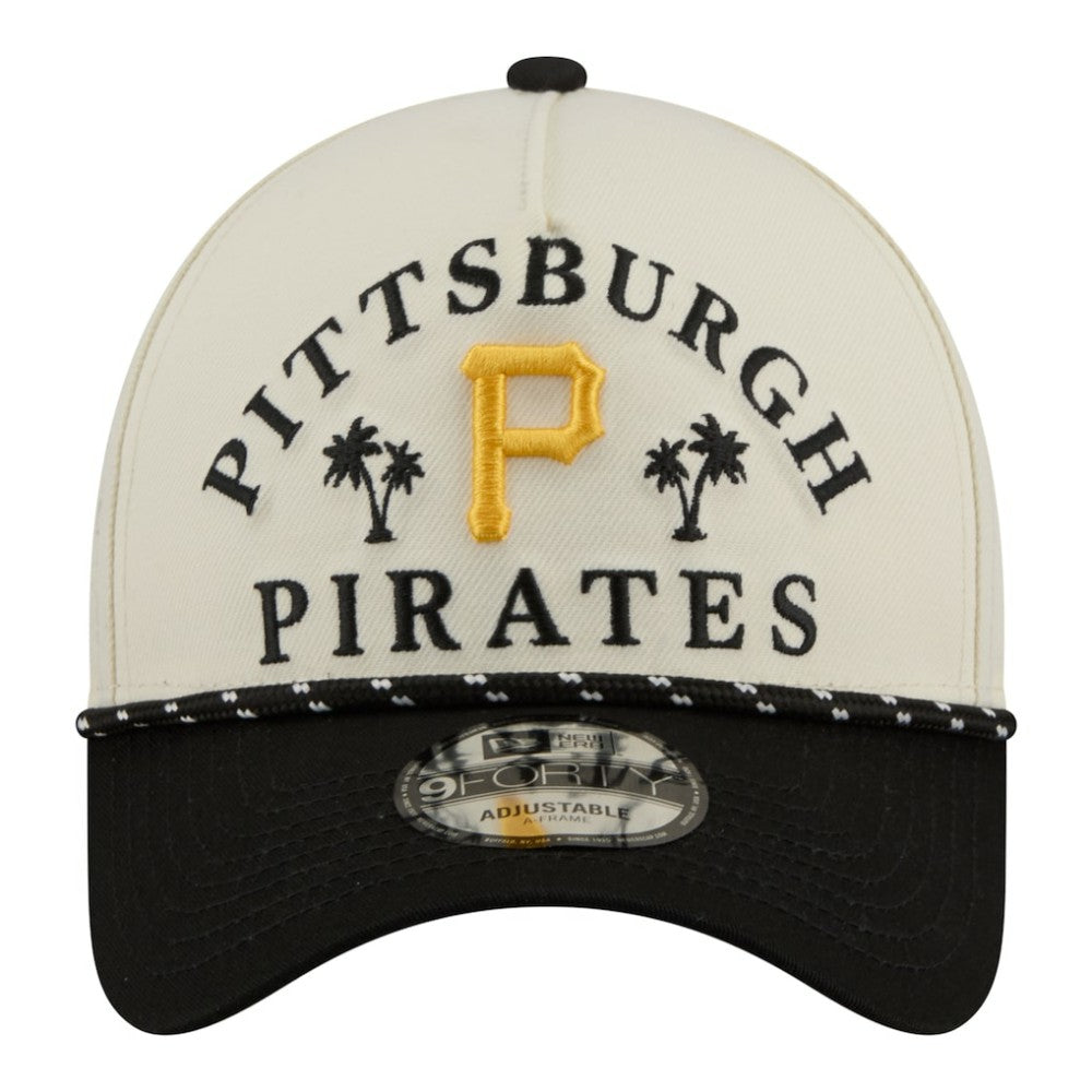 Pittsburgh Pirates 2026 Spring Training Fan Pack Rope A-Frame 9FORTY Adjustable Hat Cream | New Era