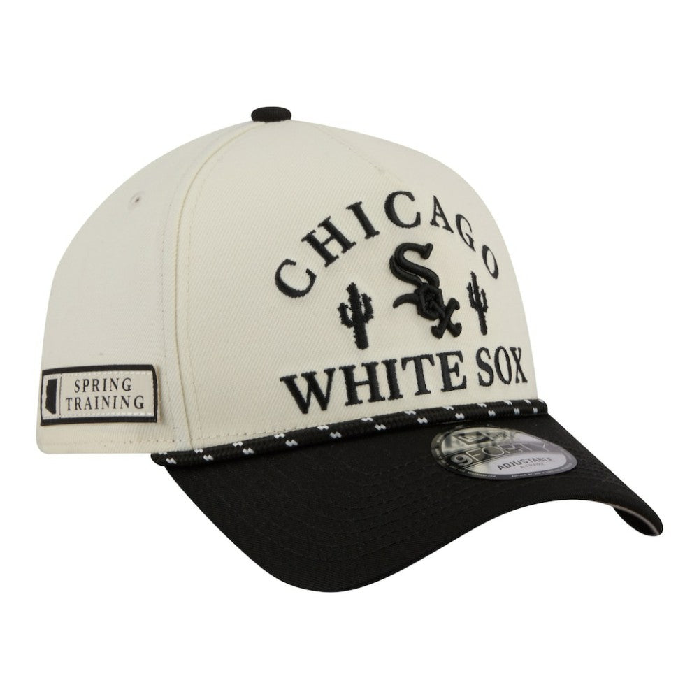 Chicago White Sox 2026 Spring Training Fan Pack Rope A-Frame 9FORTY Adjustable Hat Cream | New Era