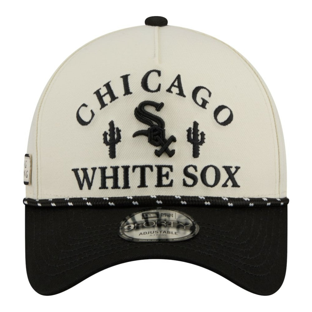 Chicago White Sox 2026 Spring Training Fan Pack Rope A-Frame 9FORTY Adjustable Hat Cream | New Era