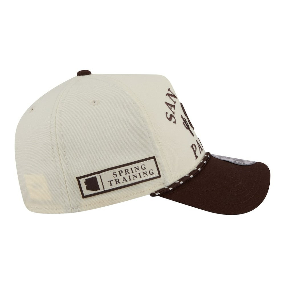 San Diego Padres 2026 Spring Training Fan Pack Rope A-Frame 9FORTY Adjustable Hat Cream | New Era