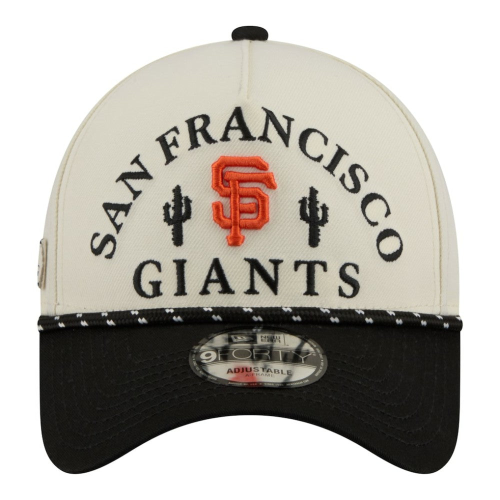 San Francisco Giants 2026 Spring Training Fan Pack Rope A-Frame 9FORTY Adjustable Hat Cream | New Era