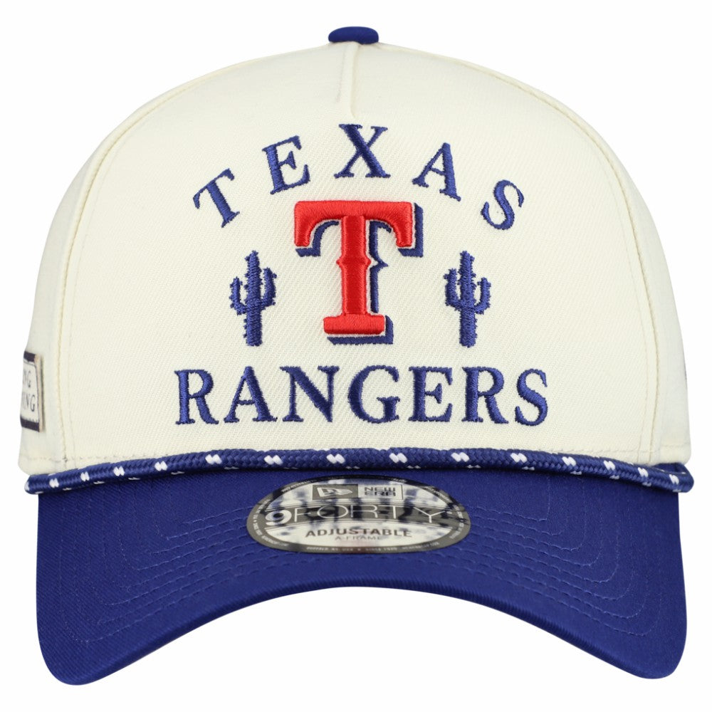 Texas Rangers 2026 Spring Training Fan Pack Rope A-Frame 9FORTY Adjustable Hat Cream | New Era