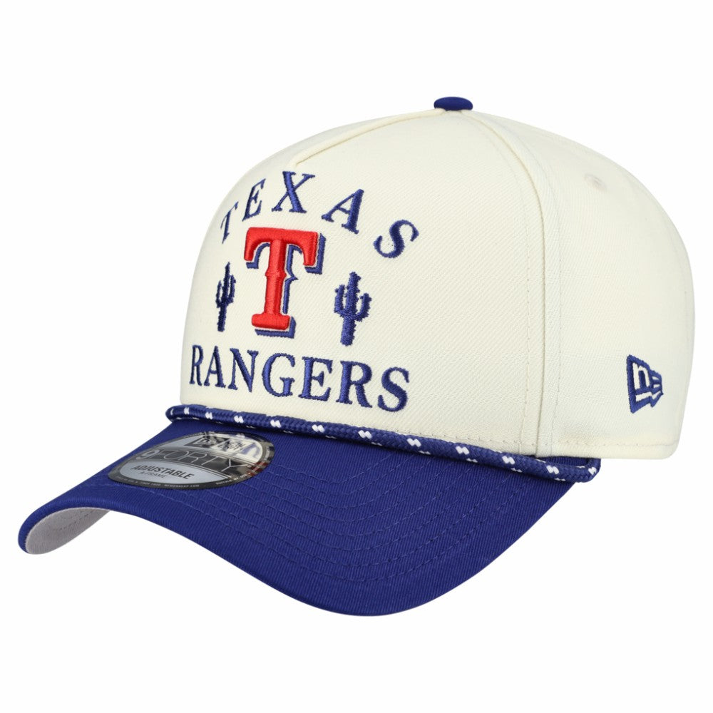 Texas Rangers 2026 Spring Training Fan Pack Rope A-Frame 9FORTY Adjustable Hat Cream | New Era