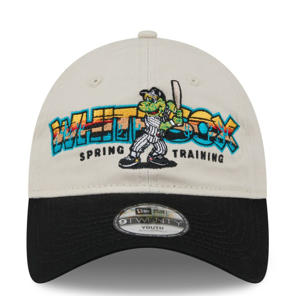 Chicago White Sox Youth 2026 Spring Training Fan Pack Batter 9TWENTY Adjustable Hat Stone/Black | New Era