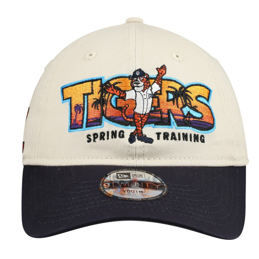 Detroit Tigers Youth 2026 Spring Training Fan Pack Batter 9TWENTY Adjustable Hat Stone/Navy | New Era