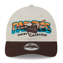 San Diego Padres Youth 2026 Spring Training Fan Pack Batter 9TWENTY Adjustable Hat Stone/Brown | New Era